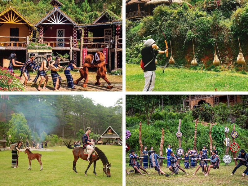 Tham gia các trò chơi dân gian tại làng Cù Lần